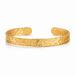 Cilla Jewels Goudkleurige Smalle Dames Bangle Armband met Gehamerde Structuur