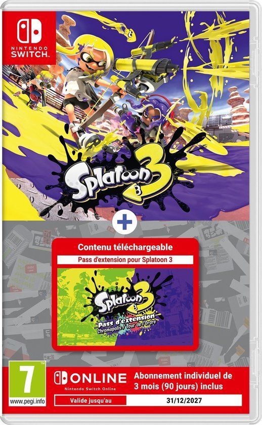 Nintendo Splatoon 3 + Pass d'Extension + Abonnement de 3 mois Nintendo Switch Online - Nintendo Switch