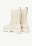 Comma - Dames - Leren Chelsea Boots - Lichtbeige - Maat 38