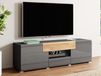 Mobistoxx TORERO Meuble tv-hifi 2 portes 2 tiroirs chêne grandson/anthracite avec led