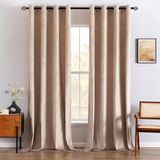 OEM Shenzhen Haorui Industrial Technology Co., Ltd. Fluwelen gordijnen met goudfolie-bladeren - beige - 2 stuks - 225 cm
