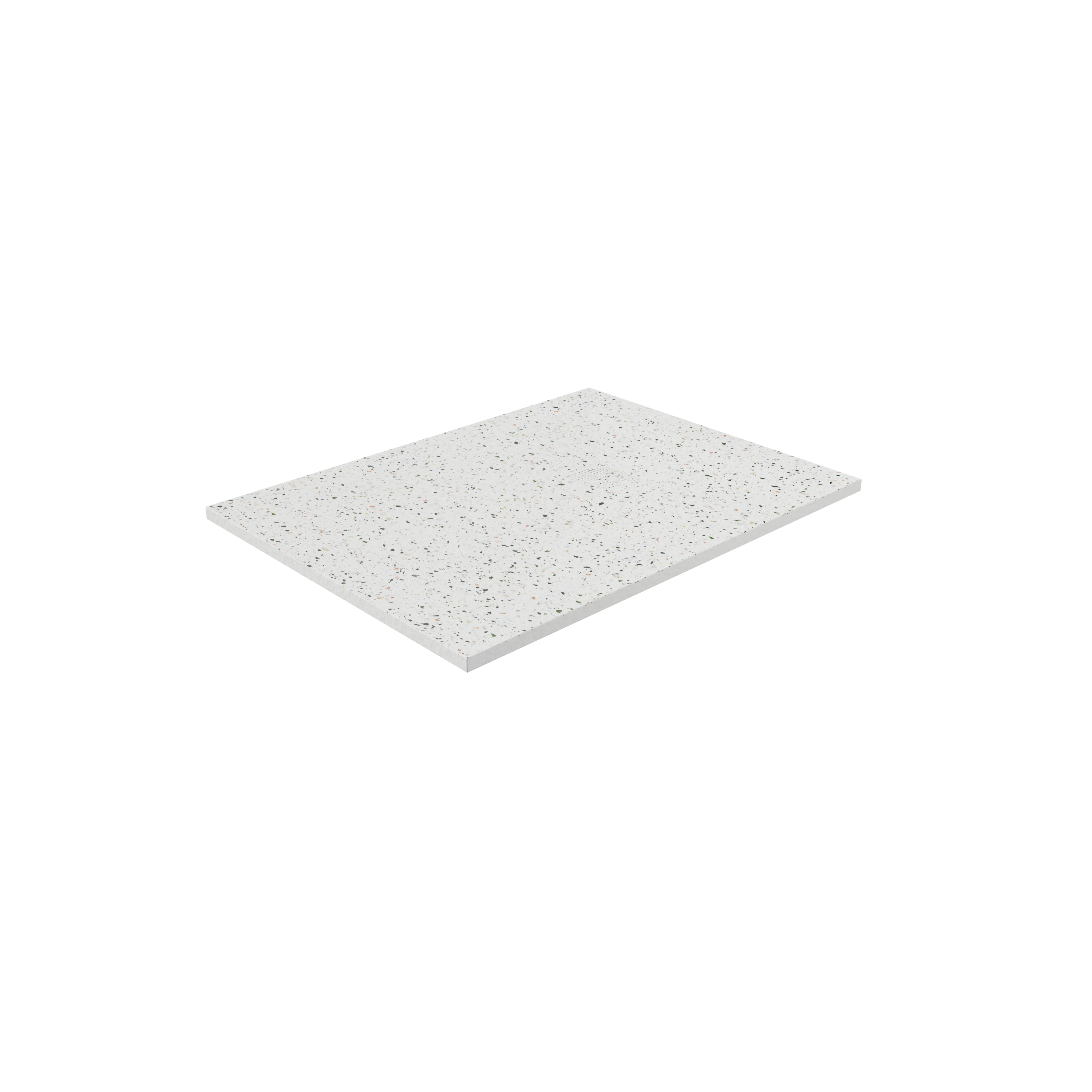 Balmani Impress douchebak 120 x 90 cm composietmarmer mat wit/zwart voelbare structuur