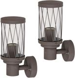 Rabalux Budapest Wandlamp Buitenlamp IP44 Bruin E27 40W 8888 (2 stuks)