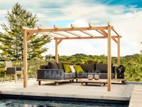 Maderland Pergola en bois autoportante - modèle LINARES - 300 x 300 cm