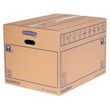 SmoothMove 6208405 Verhuisdozen van karton, dubbellaags, met handgrepen, 100 l, zeer robuust, tot 4 stapelbare dozen, 44 x 70 x 32,5 cm (8 stuks)