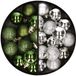Merkloos / Sans marque Kerstballen 34x st - 3 cm - groen en zilver - kunststof