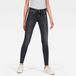 G-star Lynn Mid Waist Super Skinny Spijkerbroek Grijs