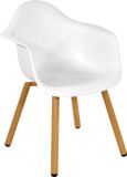 Merkloos Lesli Living Bistrostoel Montreux Wit Set van 4