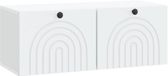 vidaXL Meuble TV mural Blanc 78,5 x 31 x 30 cm Bois traité