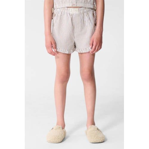 Shoeby gestreepte casual short bruin
