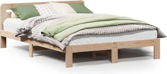 vidaXL Bedframe zonder matras massief grenenhout 120x200 cm