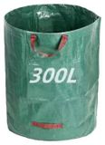 Unyqoos® Sac de jardin 300 litres – réutilisable, fabriqué en polypropylène résistant, doté de 4 poignées de transport renforcées et doublement cousues, pliable, anneau flexible maintient le sac ouvert