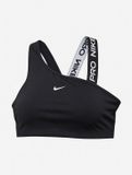 Nike Pro Swoosh Asymmetrical Women's Sports Bra Maat L Zwart