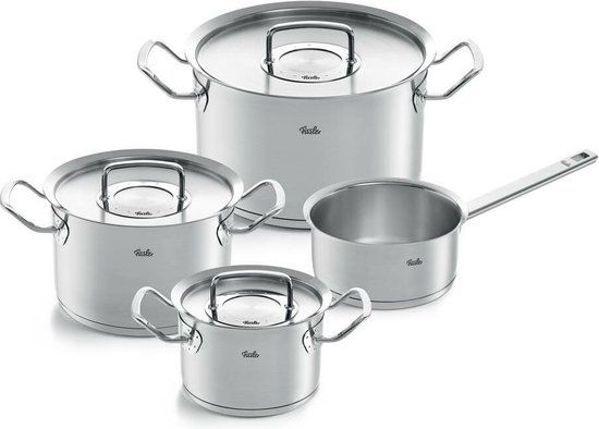 Fissler Original Profi Collection 2022 - 4-delige Steelpan Set - RVS - Incl. Deksel