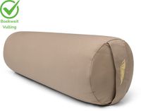MindBaas Yoga Bolster Eco Desert Bruin Dubbel Gestikt 60 x 20 cm