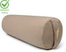 MindBaas Yoga Bolster Eco Desert Bruin Dubbel Gestikt 60 x 20 cm