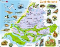 Larsen Maxi Kaart Zuid Holland met Dieren 62 stukjes Puzzel