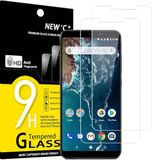 NEW'C Displaybeschermfolie van gehard glas voor Xiaomi Mi A2, Xiaomi Mi 6X, krasbestendig, zonder luchtbellen, extreem robuust (0,33 mm HD ultra transparant), hardheid 9H, 2 stuks