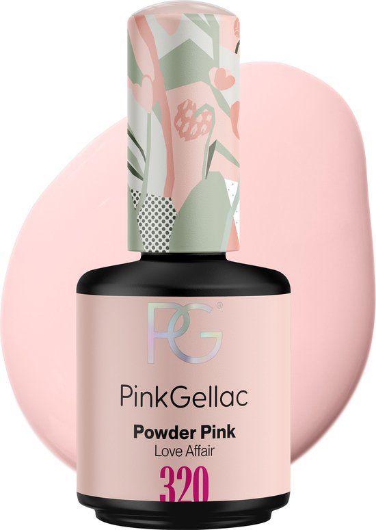 Pink Gellac 320 Powder Pink Gel Nail Polish - 15ml - Vegan