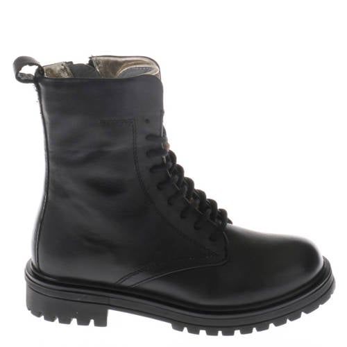 Red Code leren veterboots zwart