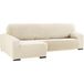 ECOMMERC3 Bielastische bankhoes voor chaise longue-bank, met lange arm links, bankhoes voor chaise longue, kleur ecru, aanpasbaar aan alle modellen, bankovertrek, aanpasbaar, van schuim