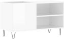 vidaXL Platenkast 85x38x48 cm bewerkt hout hoogglans wit