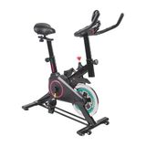 Wintem Verstelbare indoor hometrainer met display, 5 functies, vliegwiel van 4 kg en gevoerde zitting, stil, voor benen en billen, robuuste stalen constructie voor de sportschool thuis