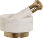 Item International Item Vijzel met stamper - wit - marmer - D12cm