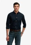 Superdry Essential Oxford Overhemd Lange Mouwen Heren Katoen L Eclipse Navy
