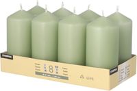 Starpak 8 Stompkaarsen Ø 47 mm · 100 mm jade groen