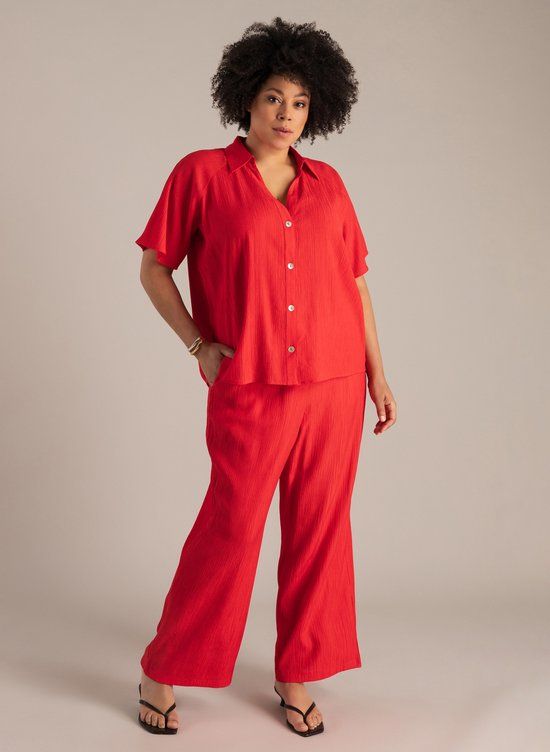YEST CURVE Nathalia Tops - Hot Red - maat 4(54/56)