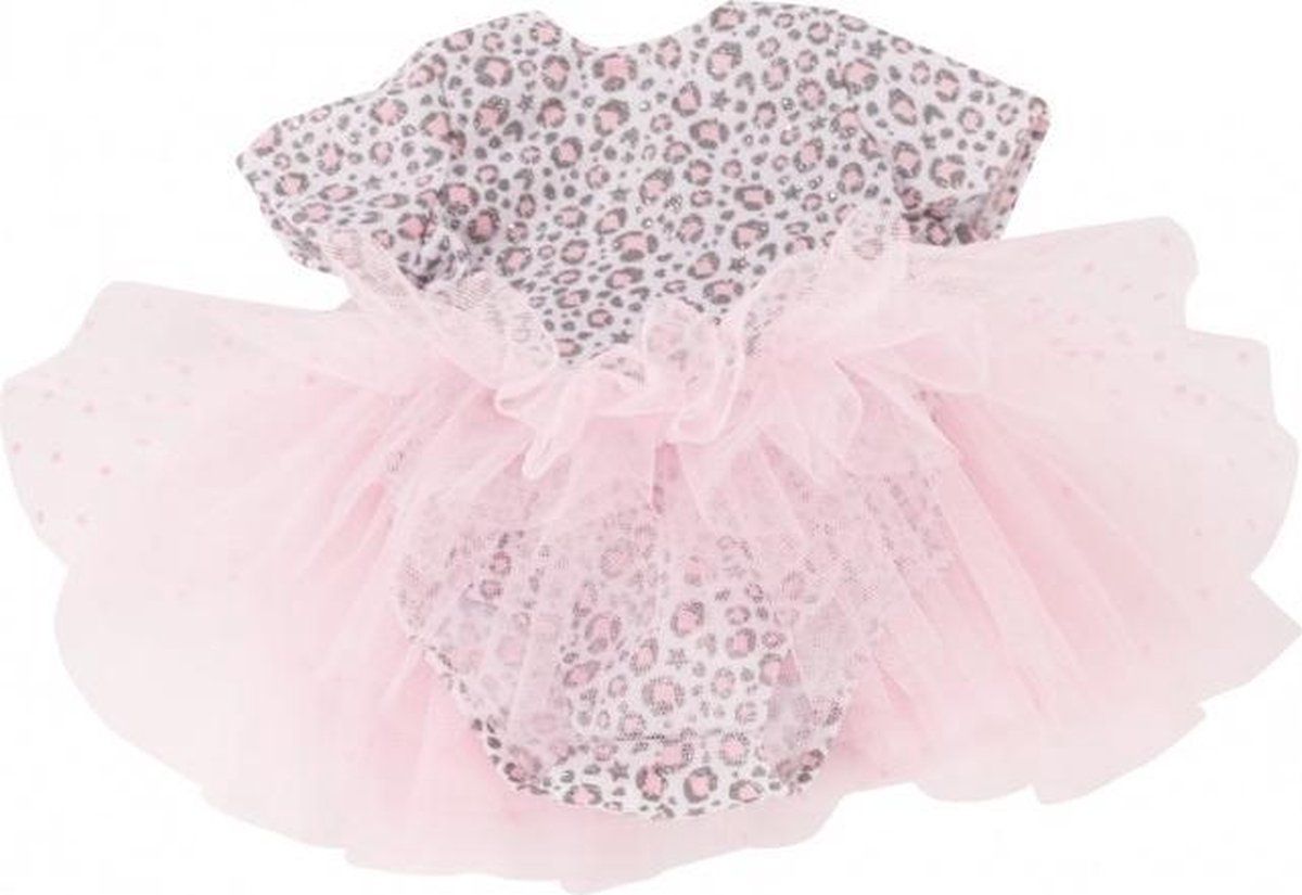 Götz Poppenkleding Balletpakje Glitter Tijgerprint Roze 33cm