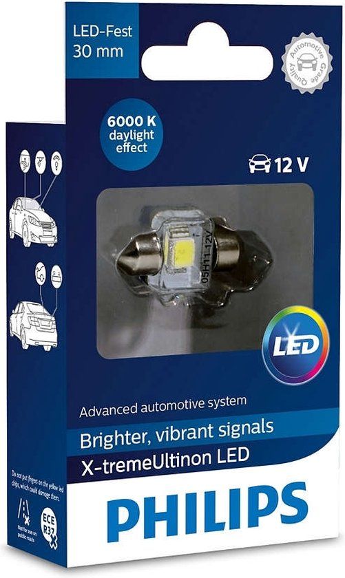 Philips X-tremeUltinon LED C5W 30mm 6000k - Auto binnenverlichting - 12V - 1 stuk(s)