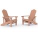 VidaXL Tuinstoelen 2 stuks Adirondack HDPE Bruin