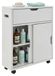 Meuble bas blanc en MDF avec portes coulissantes 67x17x52 cm