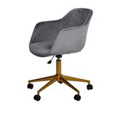 Jahnke Kantoorstoel Shell Worx Fluwelen Palladium/GOUDKLEUREN