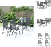 vidaXL Ensemble de jardin 5 pièces Acier anthracite