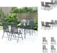 vidaXL Ensemble de jardin 5 pièces Acier anthracite