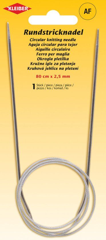 Kleiber & Co Rondbreinaald, Metaal, Zilver, 80 cm x 5,5 mm