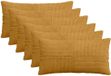 vidaXL Kussensloop ALMELO Geel 6 stuks 40 x 70 cm Katoensatijn