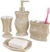 Victoria Badensemble, 4-delige badkameraccessoireset, Victoria Collection badcadeauset met zeepdispenser, tandenborstelhouder, beker en zeepbakje van Creative Scents