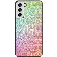 Samsung Galaxy S21 Mandala pastel verstevigd hoesje met sublimatie bedrukking