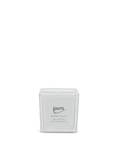 Ipuro White Lily Geurkaars - Vierkant - Wit - 125g