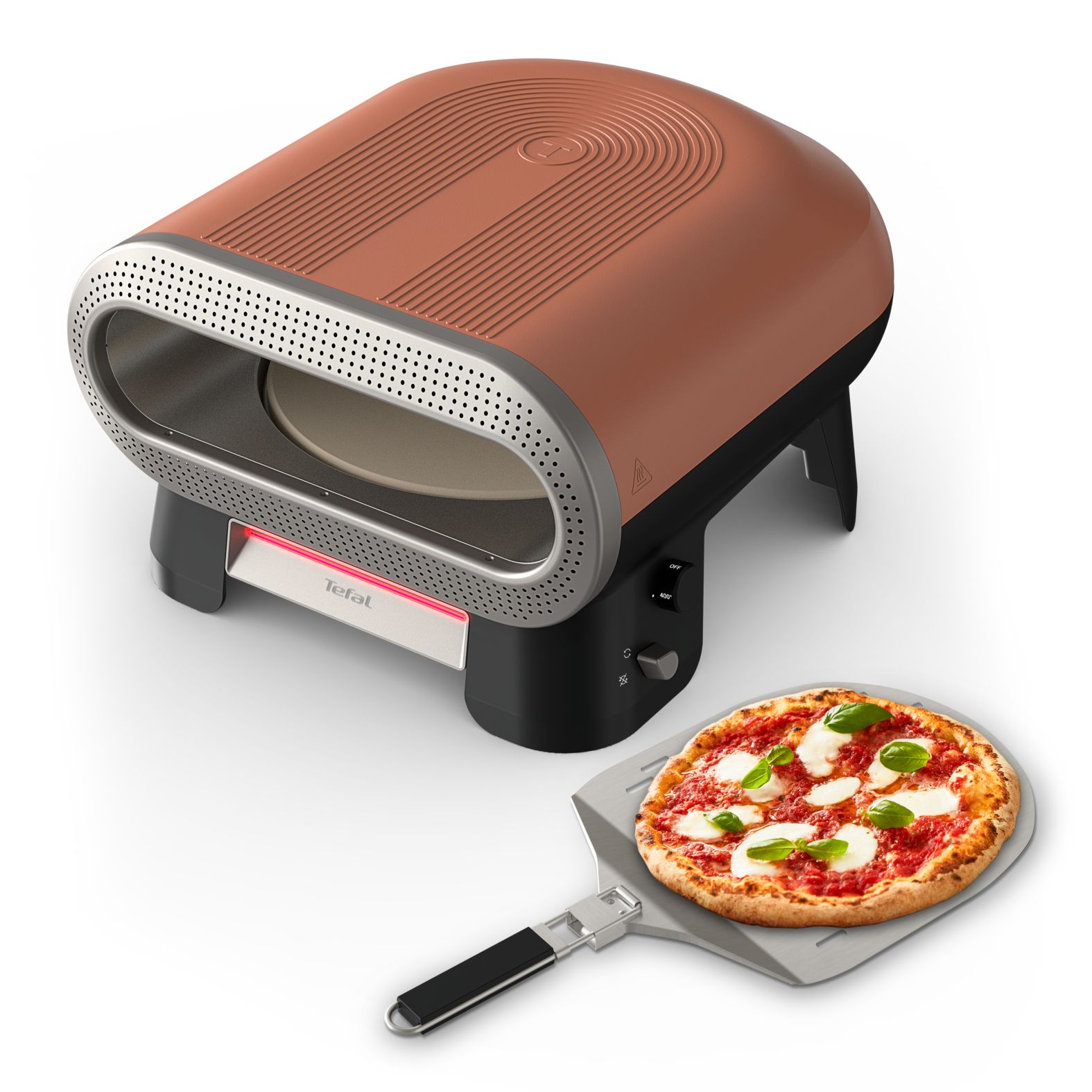 Tefal Pizza Pronto JM600T Elektrische pizza oven voor buiten - Terracotta