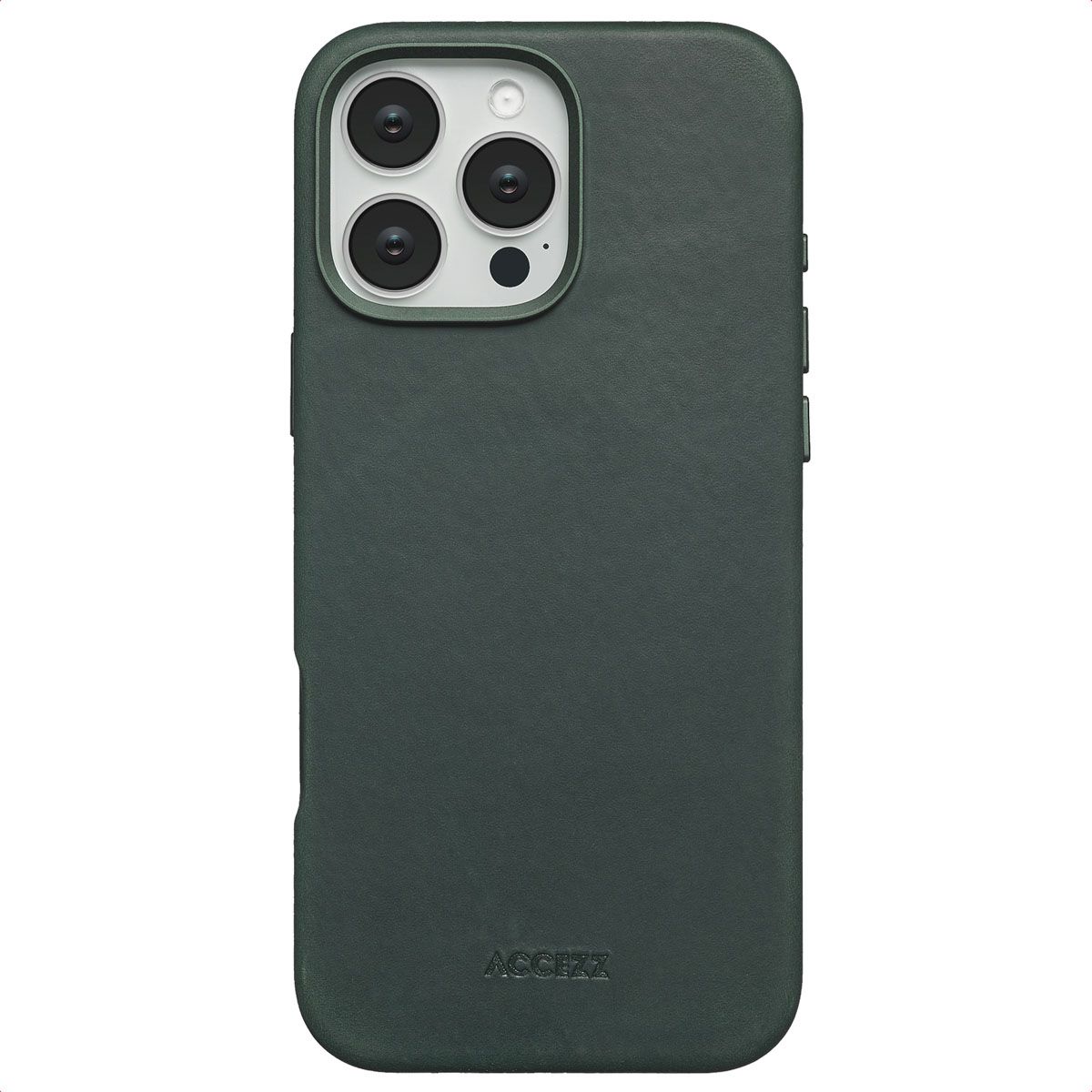 Accezz Vintage Leather Magsafe Backcover Apple iPhone 16 Pro Max - Smokey Green