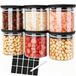 Ensemble de 6 pots de stockage avec couvercle (650 ml)