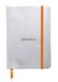 RHODIA 117301C - Soepel Notitieboek Zilver - A6 10,5 x 14,8 cm - Gelijnd - 144 pagina's - Clairefontaine Ivoor Papier 90 g/m² - Leeslint, Elastieksluiting - Omslag in Imitatieleer