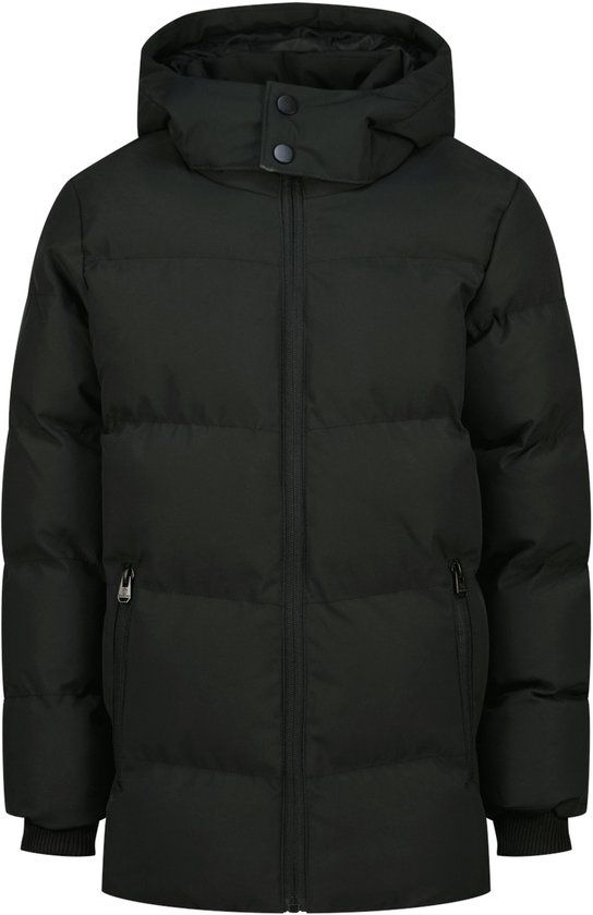 Vingino Tanop Jongens Buitenjas - Puffer - Met capuchon - Polyester - Herfst/Winter 2025 - Deep Black - Maat 6
