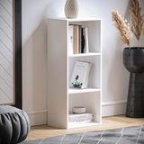 Merkloos Kubusboekenkast met 3 niveaus, witte houten plank voor kantoorwoonkamermeubilair