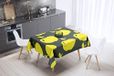 Bonamaison Tafelkleed, Anti-Mold, Sneldrogend, Waterdicht, 100% Polyester Tafellaken, Neon Geel, Rook, 140 x 140 Cm